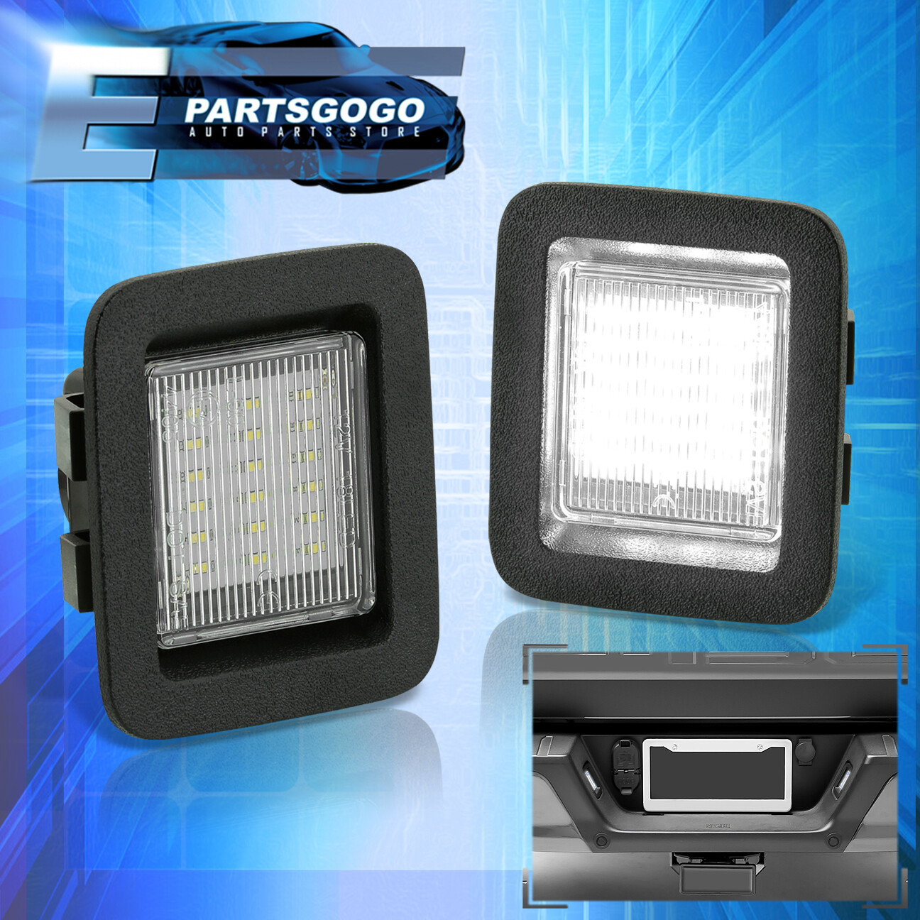 For 1520 Ford F150 SMD LED License Plate Lights Lamps Tag 6000K