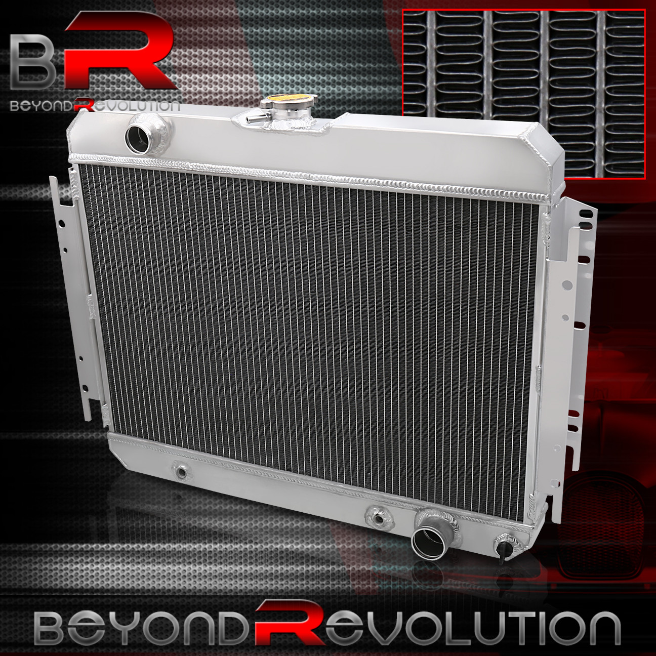 1963 1964 1965 1966 1967 1968 Chevy Bel Air 3 Row WR Radiator /& 12/" Fan Combo
