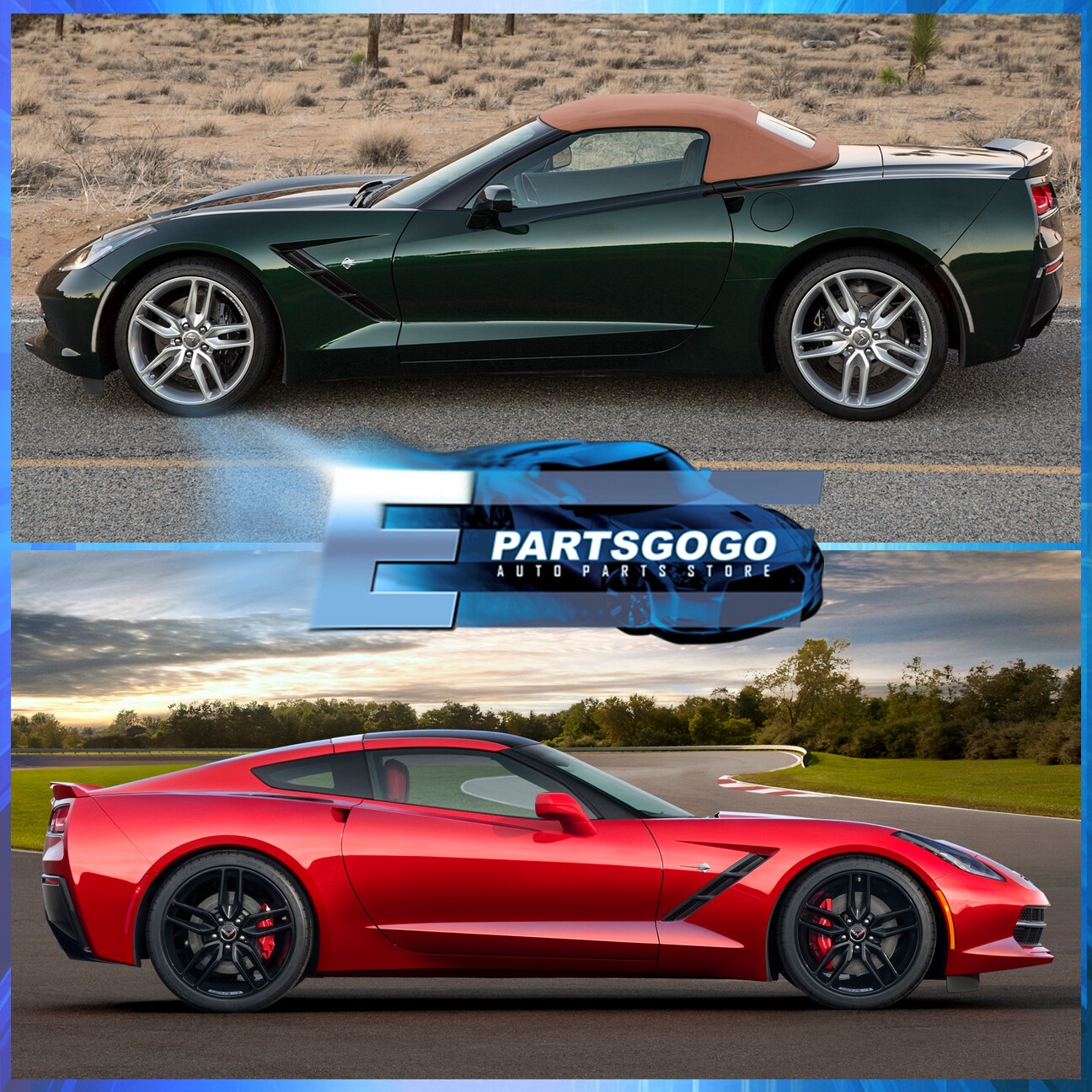 For 1419 Chevy Corvette C7 Full LED Set 4x Clear Turn Signal Side