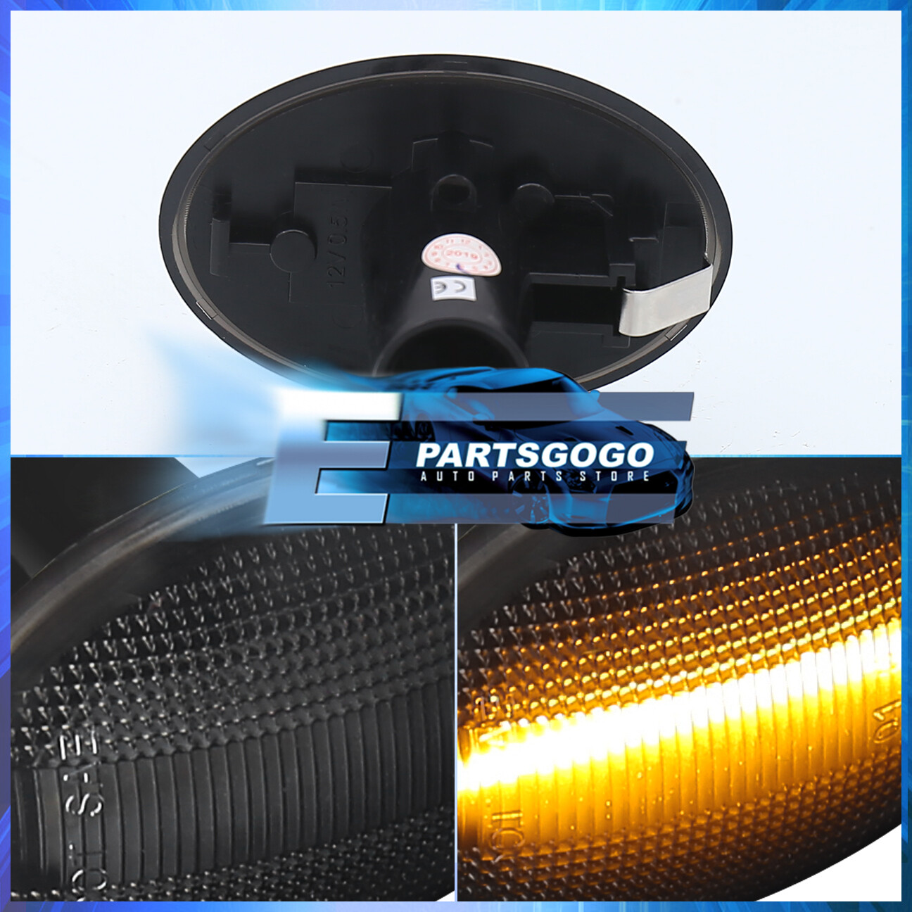 For 0715 Mini Cooper R55 R56 R57 R58 R59 Amber LED Smoked Side Marker