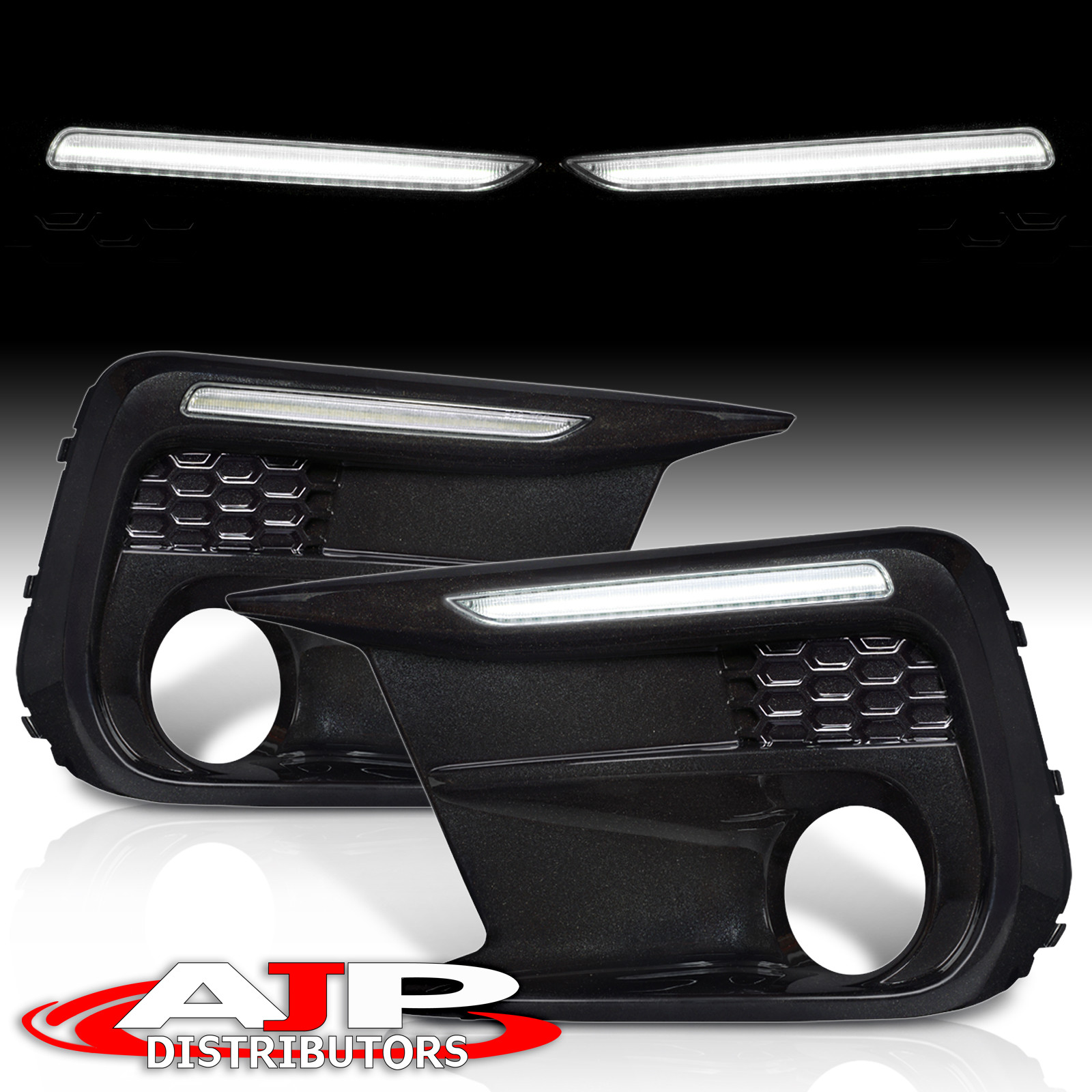 Sequential LED DRL Signal Fog Lights Lamps Bezel Kit For 20182021 WRX