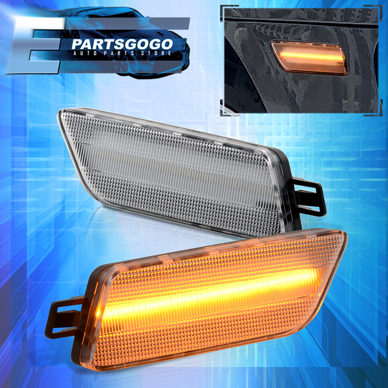 For 20152020 Porsche Macan Amber LED Clear Turn Signal Side Marker