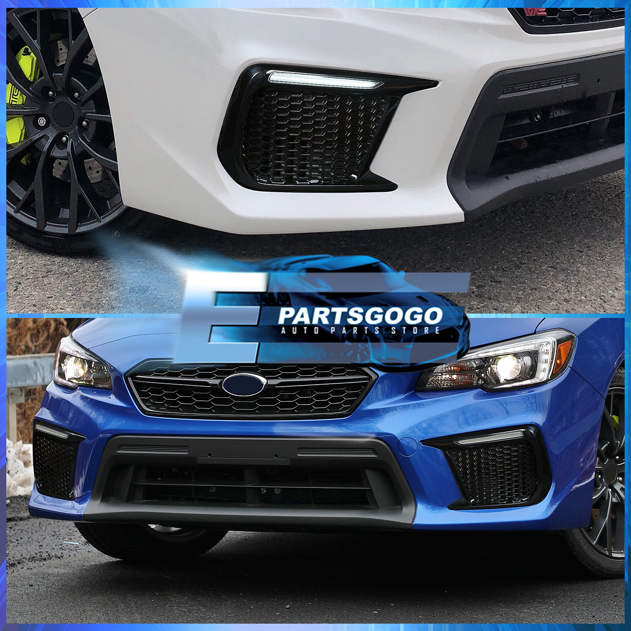 For 1820 Subaru WRX STI Switchback LED DRL Fog Running Signal Bezels