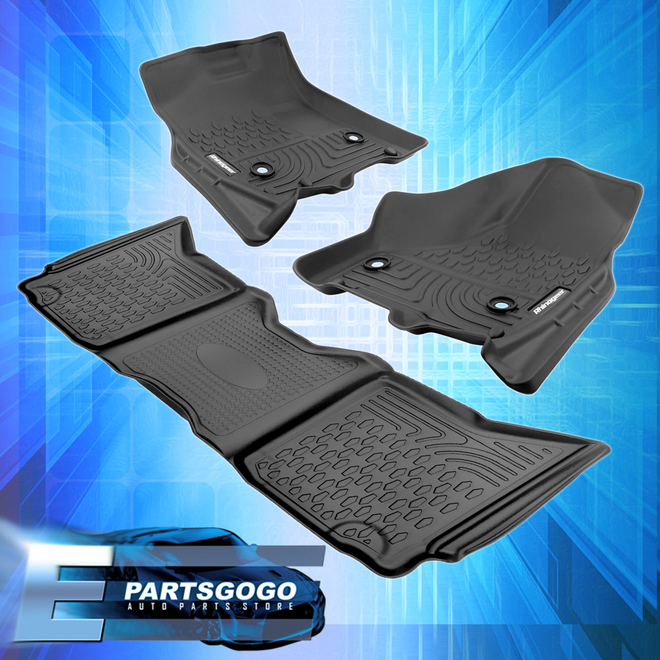 For 0917 Ram Crew Cab All Weather Guard 3D Molded Rubber Floor Mats