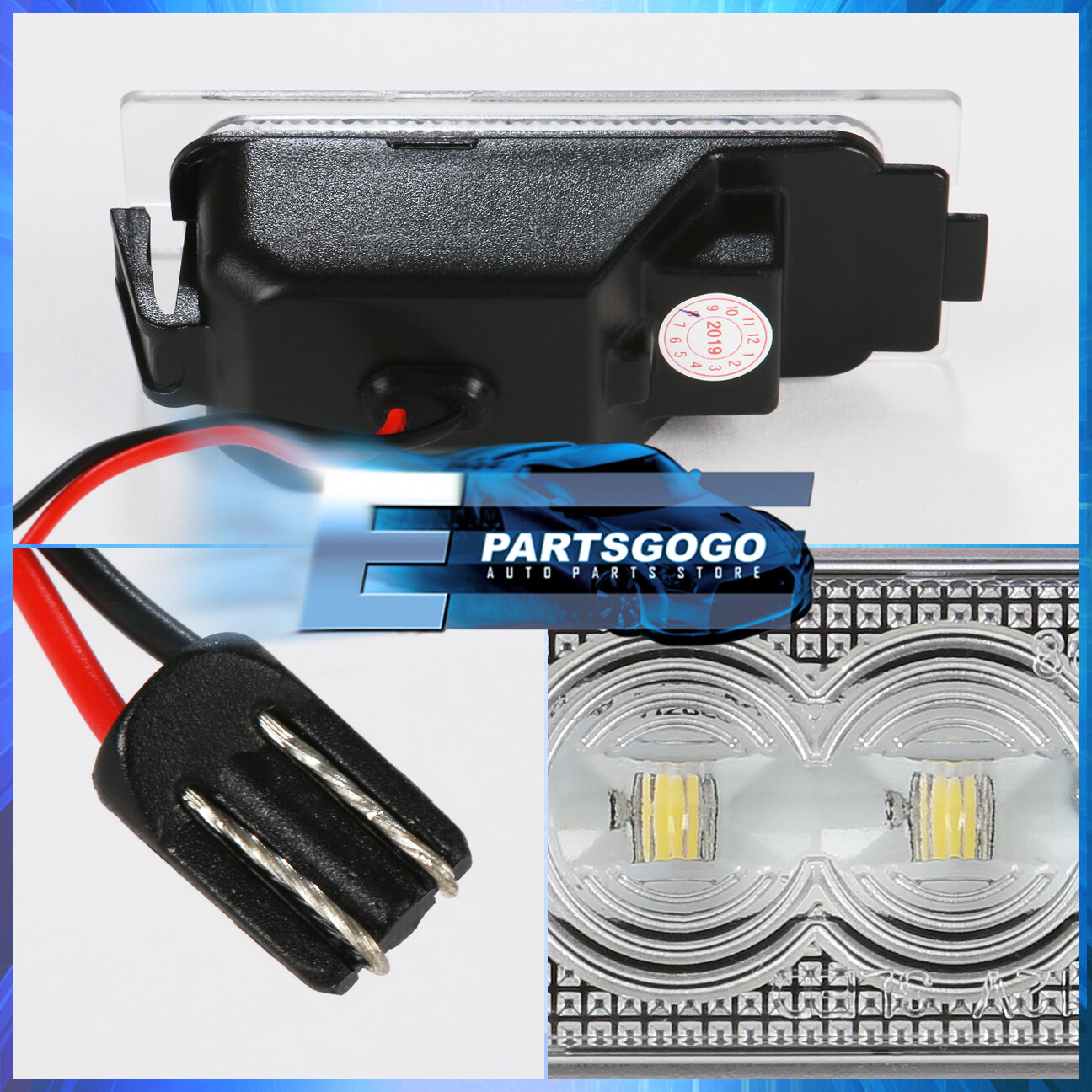 For 0714 Ford Edge / 0812 Escape 2pcs White SMD LED License Plate