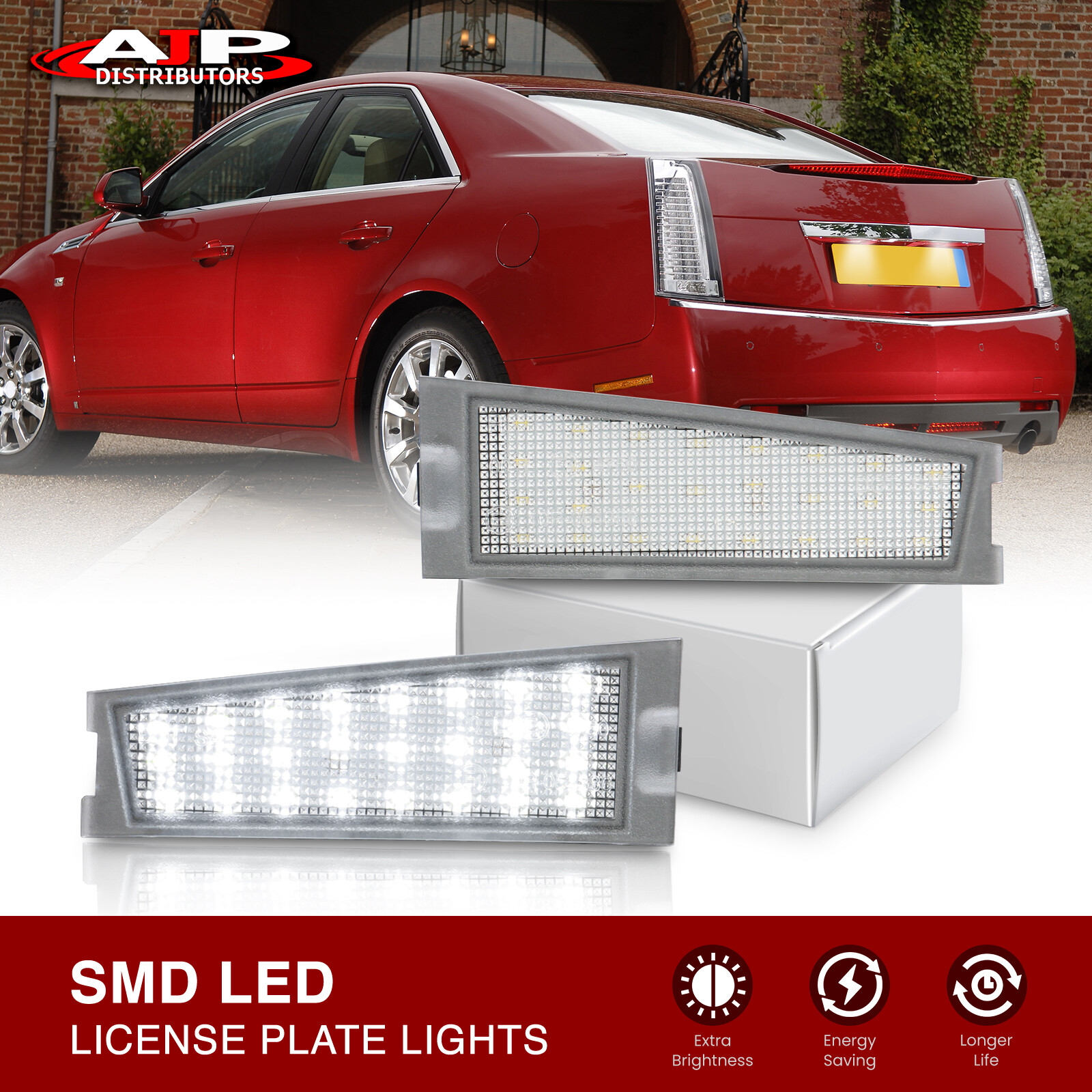 2x Rear LED License Plate Lights Lamps Kit For 20082010 Cadillac CTS