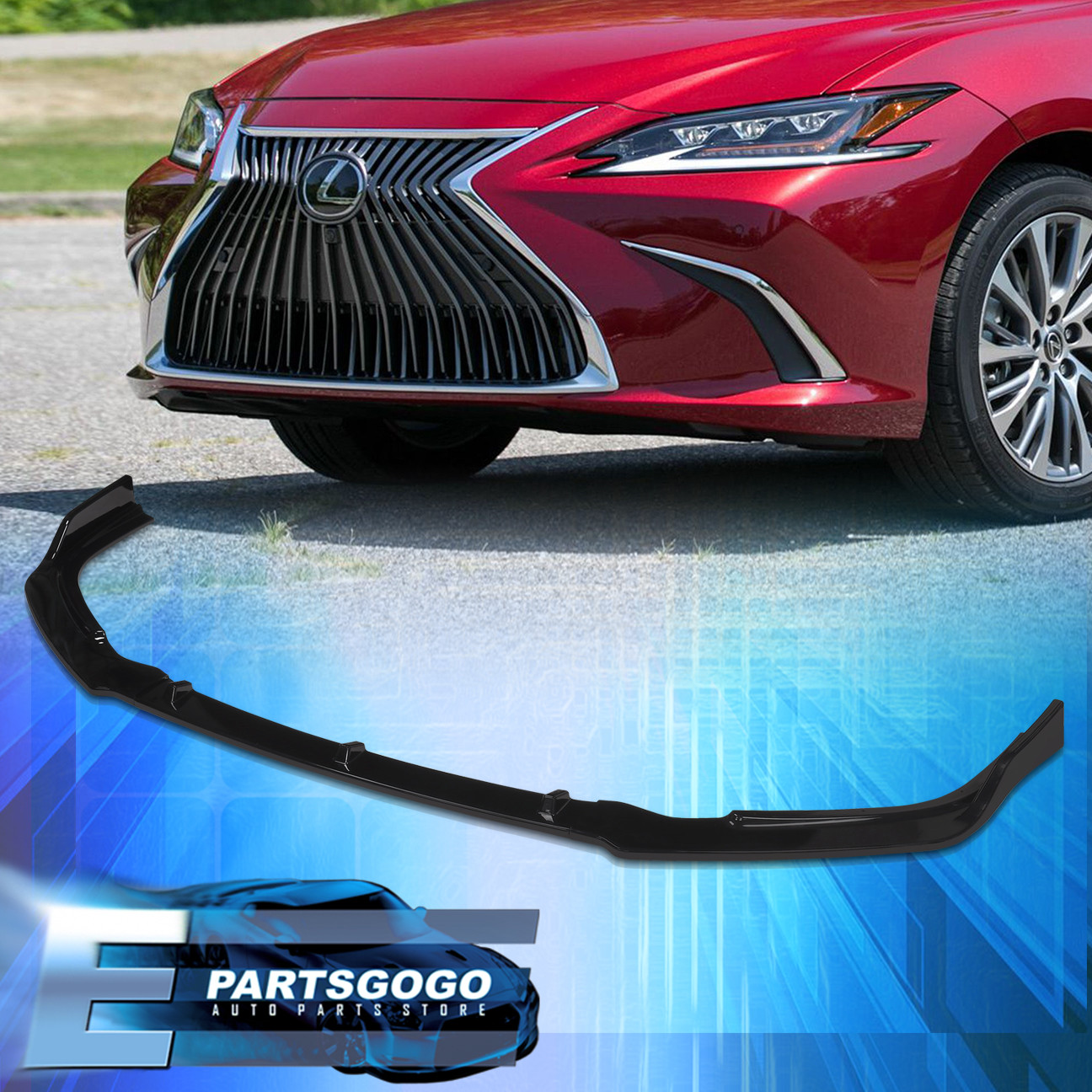 For 19-21 Lexus ES350 ES300h 3pc Front Bumper Lip Spoiler Skirt Body