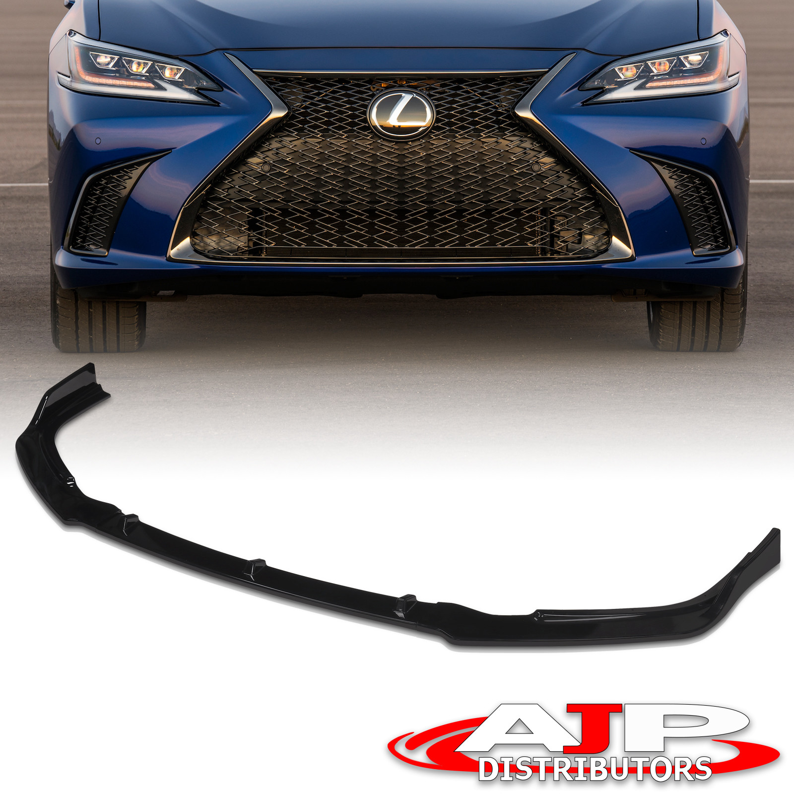 Front Bumper Spoiler Lip Splitter Kit 3pcs Black For 2019-2021 Lexus ES