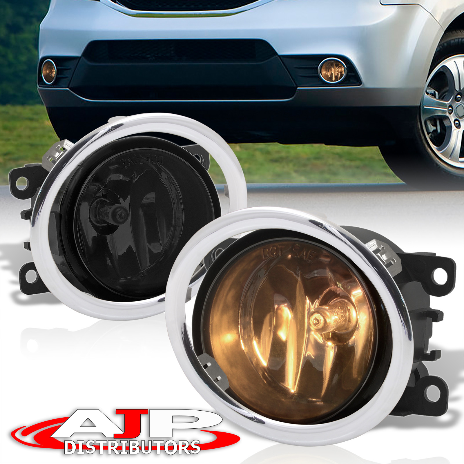 Smoke Driving Fog Lights Lamps + Wiring Harness Kit For 2012-2015 Honda