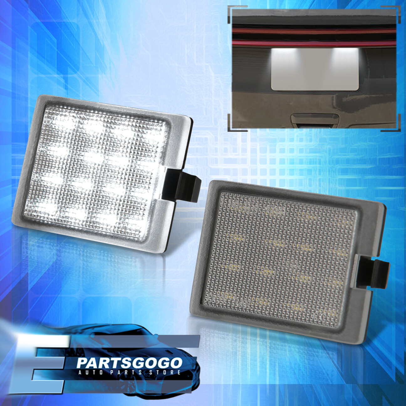 For 1420 Dodge Durango SUV WK2 White SMD LED License Plate Lights Left