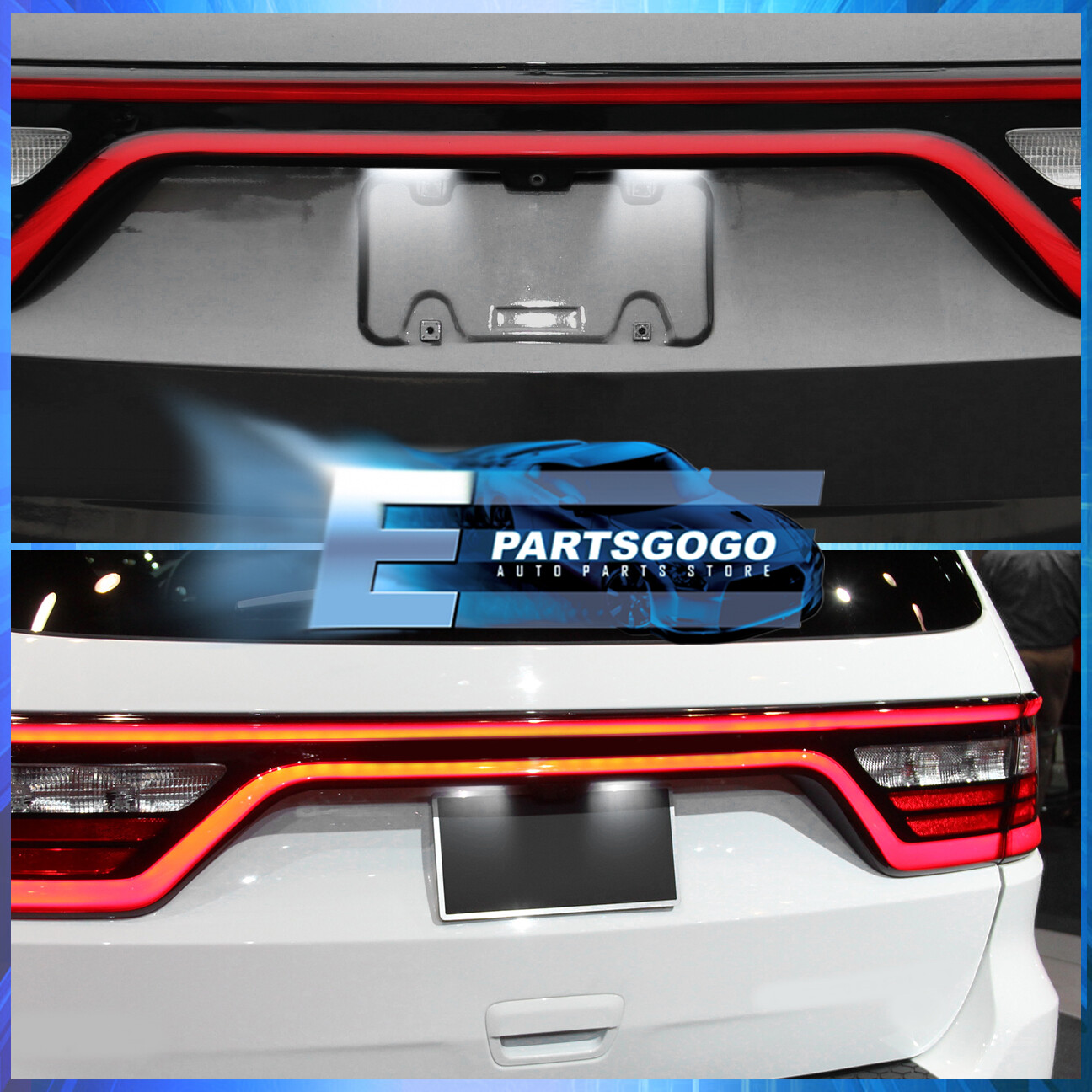 For 1420 Dodge Durango SUV WK2 White SMD LED License Plate Lights Left