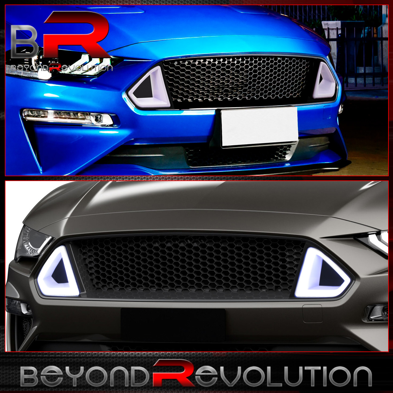 ford mustang grill lights