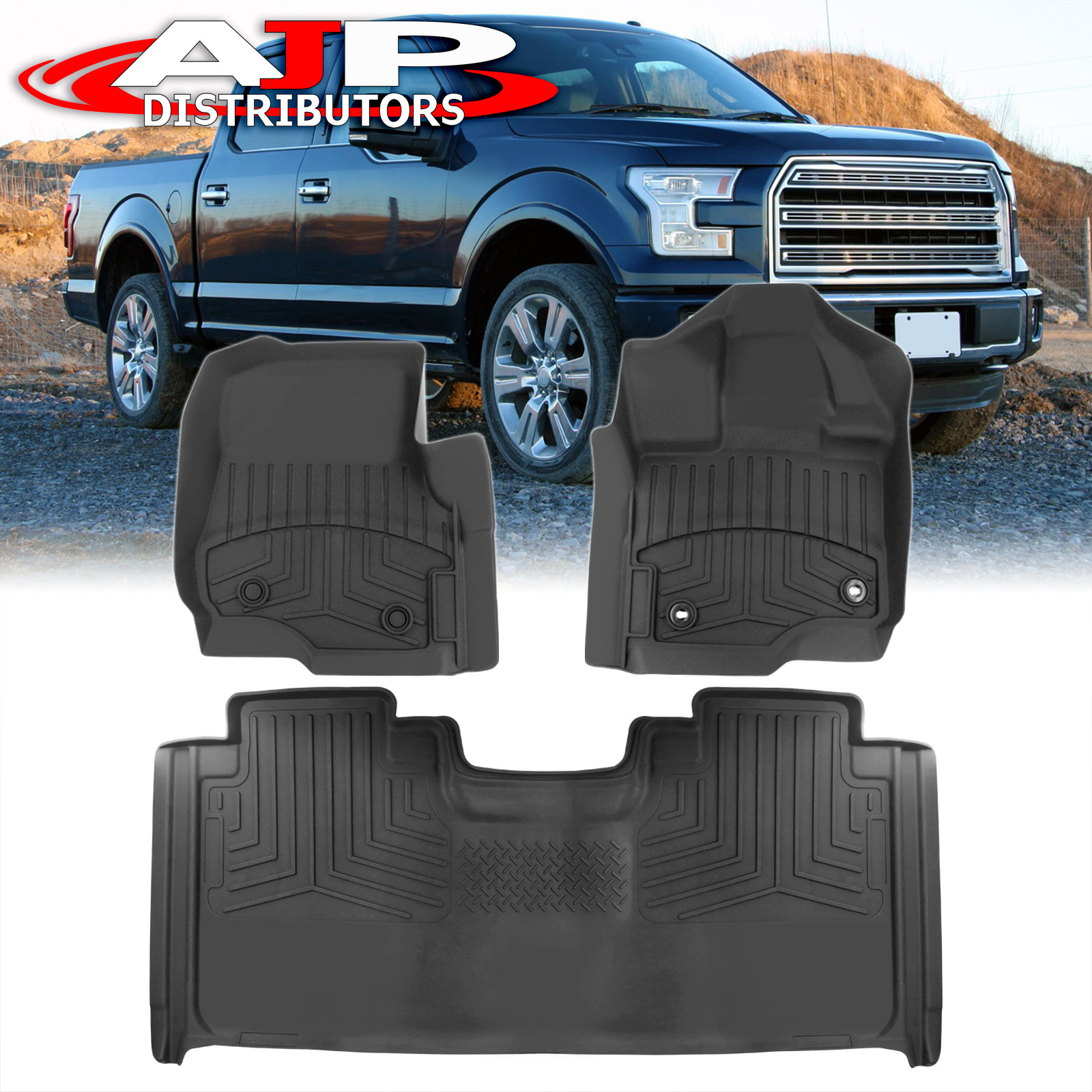 AllSeason Protect Floor Mats Liners Front+Rear For 20152021 Ford F150