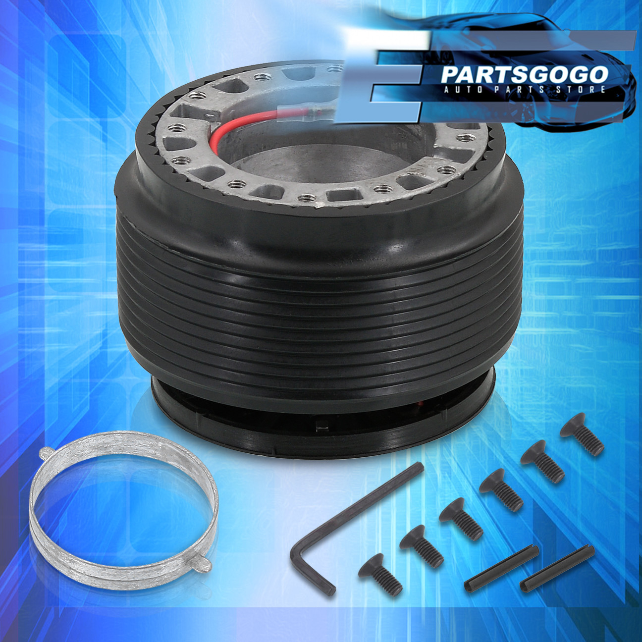 For 1989-1998 Nissan 240SX S13 S14 6 Hole Steering Wheel Black