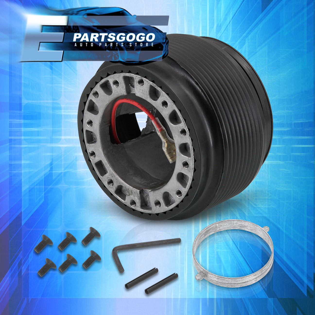 For 1989-1998 Nissan 240SX S13 S14 6 Hole Steering Wheel Black