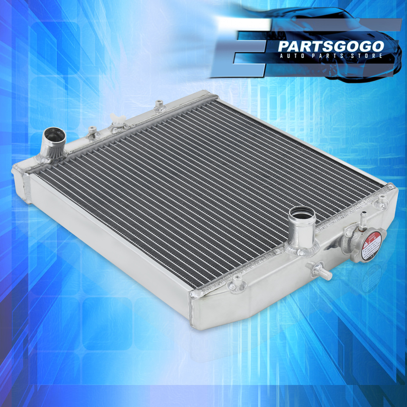 FOR 92-00 Honda Civic D15 D16 B16 B18 42Mm 2Row Dual Core Manual Aluminum Radiator