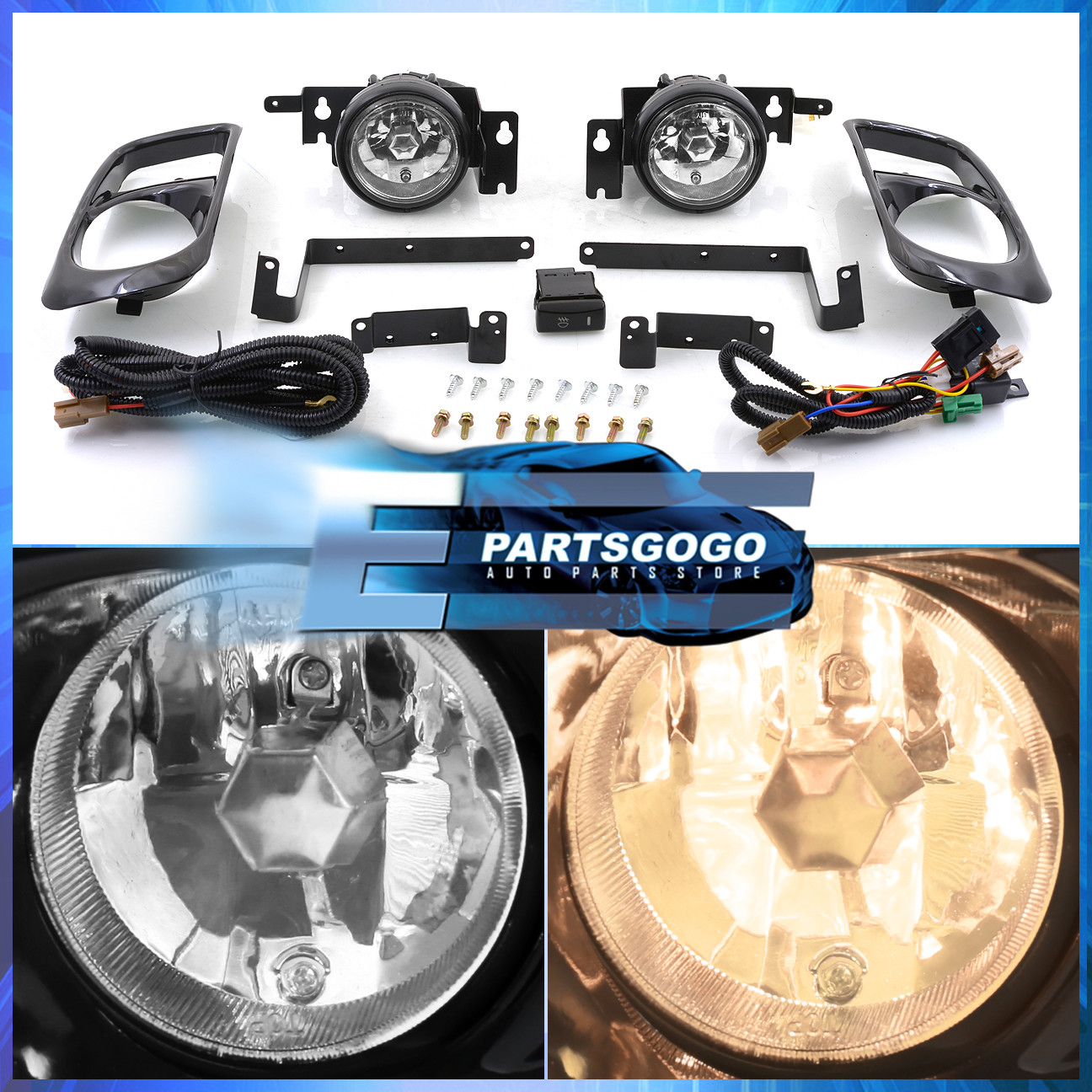 19992000 HONDA CIVIC EK DRIVING CLEAR FRONT JDM BUMPER FOG LIGHTS