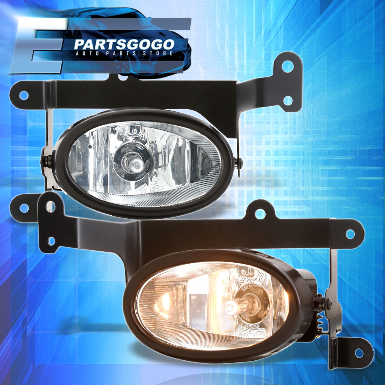 For 06-08 Honda Civic 2Dr Coupe JDM Front Bumper Fog Lights Clear