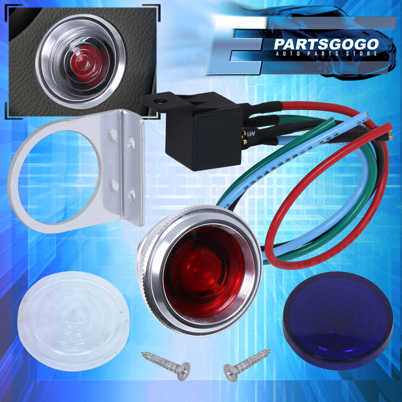 JDM ENGINE PUSH START BUTTON IGNITION STARTER KIT FOR HONDA