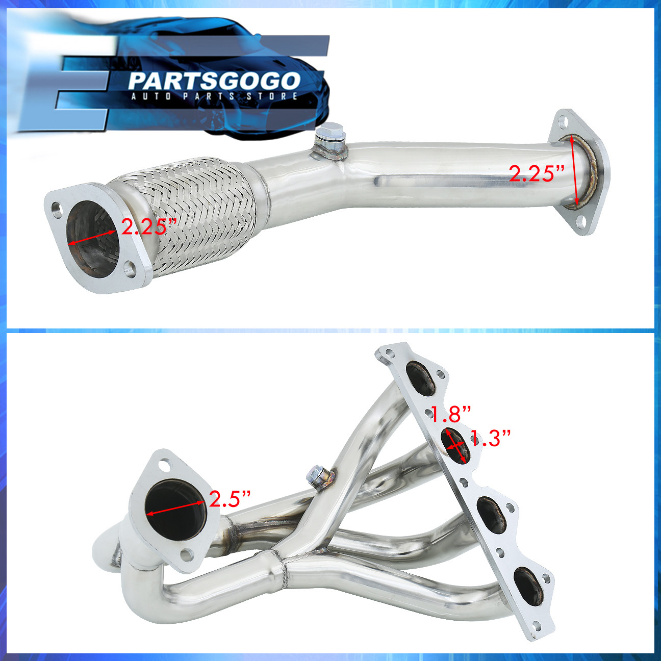 For 9701 Hyundai Tiburon 2.0L S/S 421 Exhaust Manifold Header w