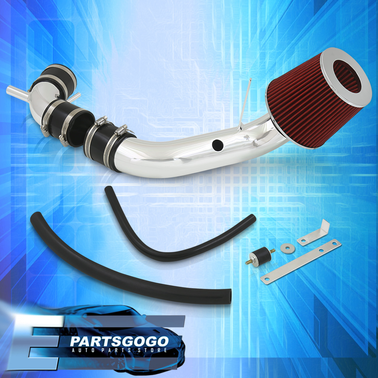 BCP BLACK Cold Air Intake Filter For 97-01 Tiburon//96-00 Elantra 1.8//2.0L
