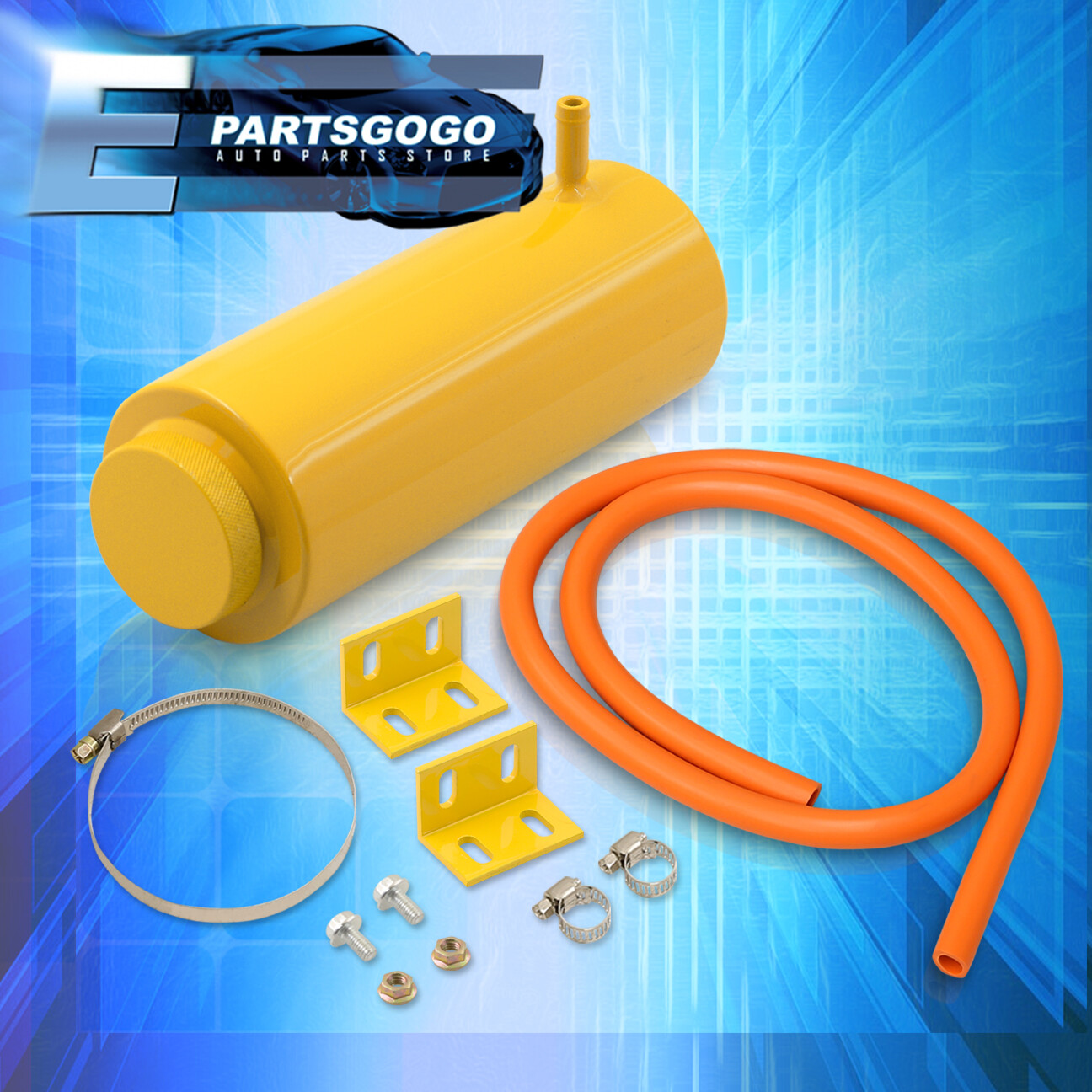 For Honda Gold 3/" Aluminum Radiator Reservoir Tank Civic Accord Crv Element