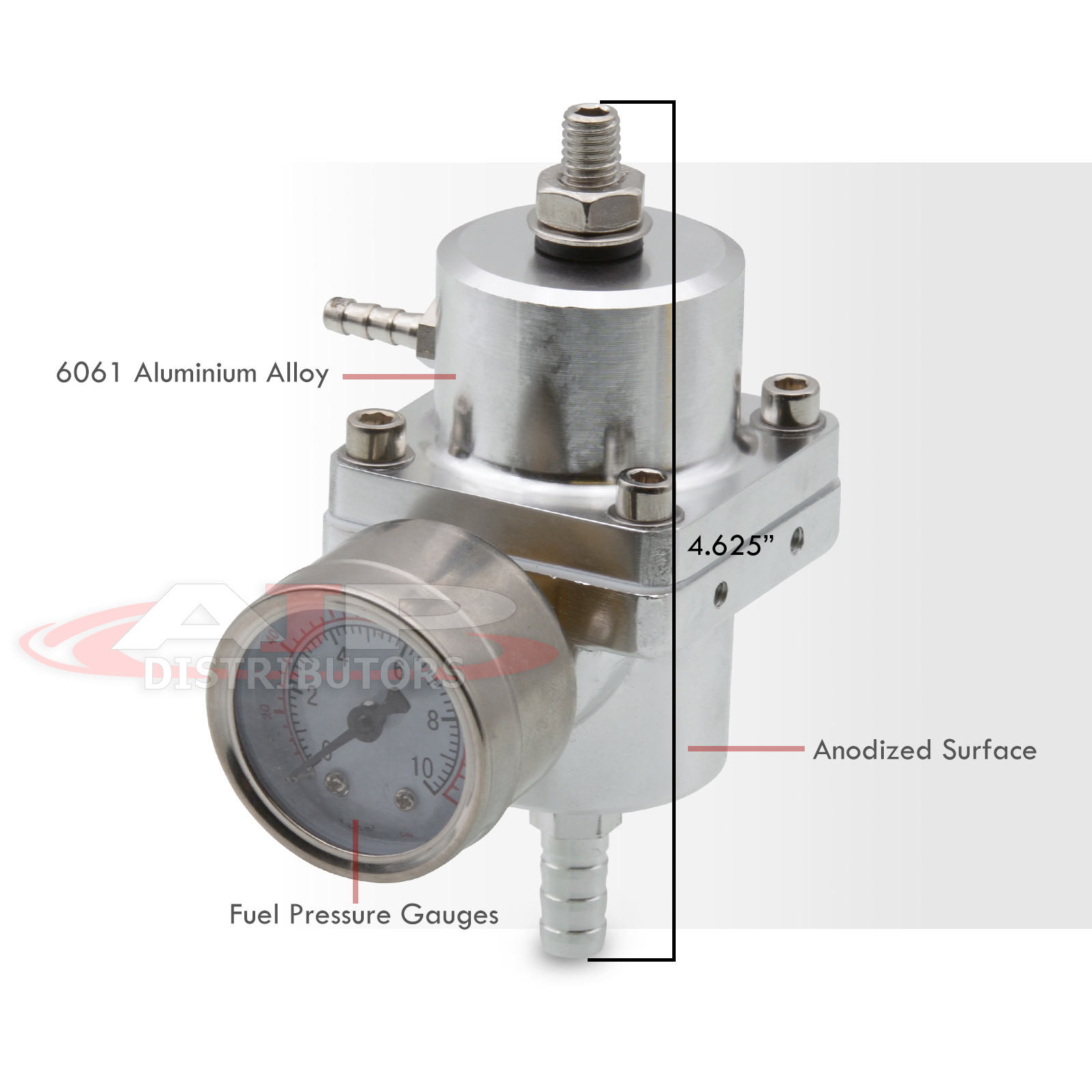 Fully Adjustable Psi Fuel Pressure Regulator+Gauge For Civic D15 D16 B18 B20 B16 eBay