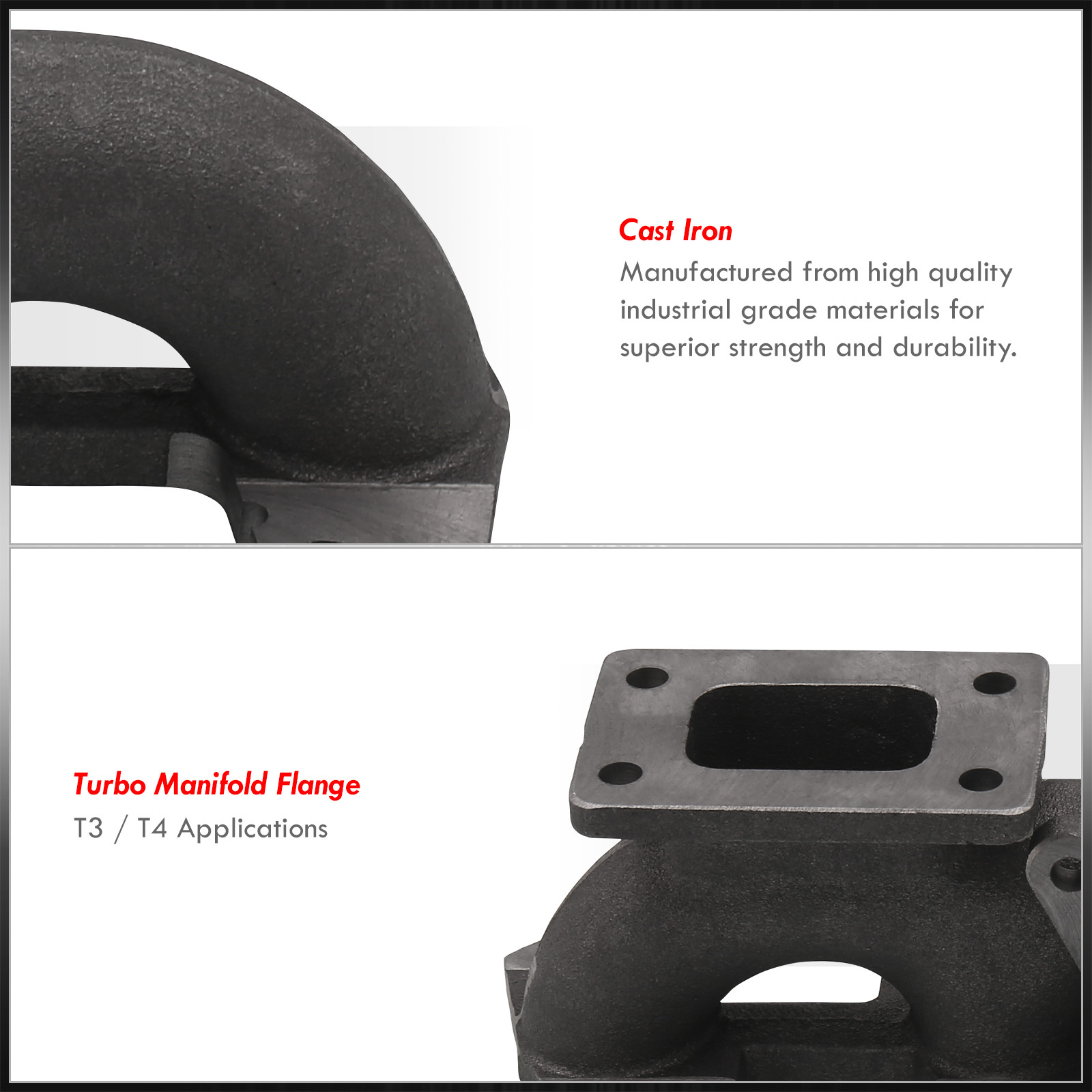 9502 CHEVY S10 2.2L T3/T4 CAST TURBO EXHAUST MANIFOLD WITH WASTEGATE