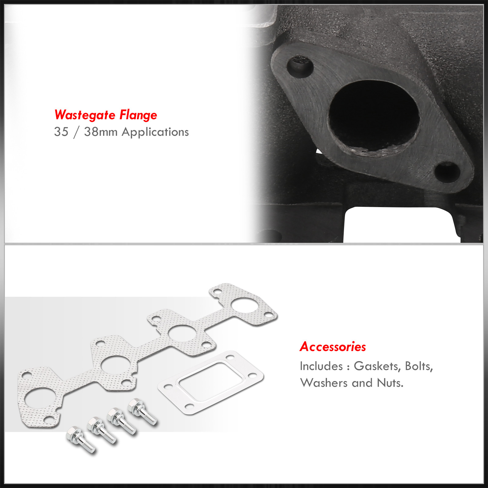 9502 CHEVY S10 2.2L T3/T4 CAST TURBO EXHAUST MANIFOLD WITH WASTEGATE