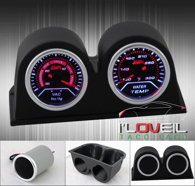 Racing Water Temperature Gauge 100-300 Fahrenheit Led Display For Infiniti Smoke