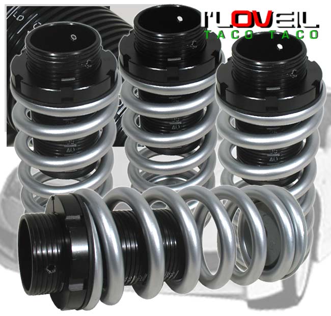 Silver JDM Lowering Coilovers Spring Sleeve Kit For 19901997 Miata Mx5