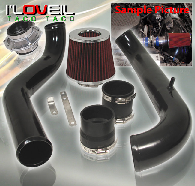 96-00 Honda Civic Ex Em1 Mt Black Piping Cold Air Intake System 2.75/" Filter