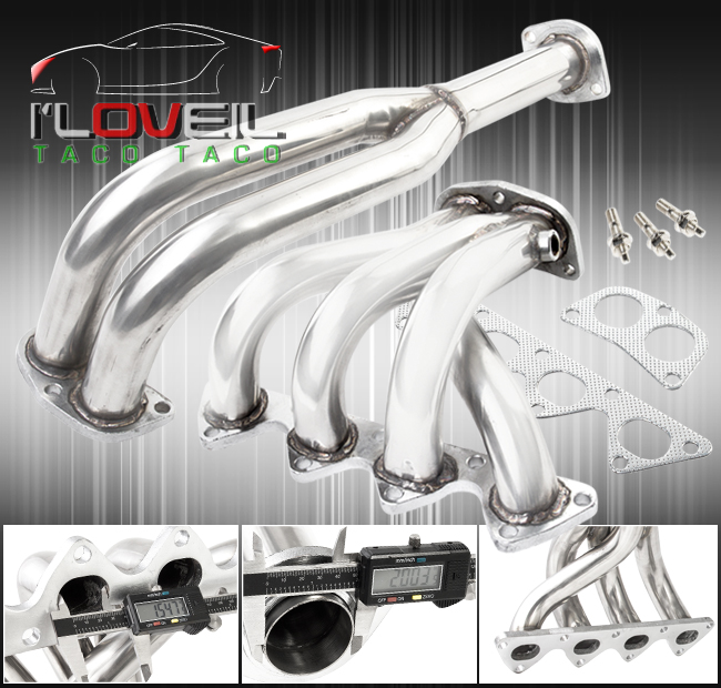 FOR ACURA INTEGRA 90-91 RS//LS DA6 T-304 STAINLESS STEEL HEADER//EXHAUST MANIFOLD