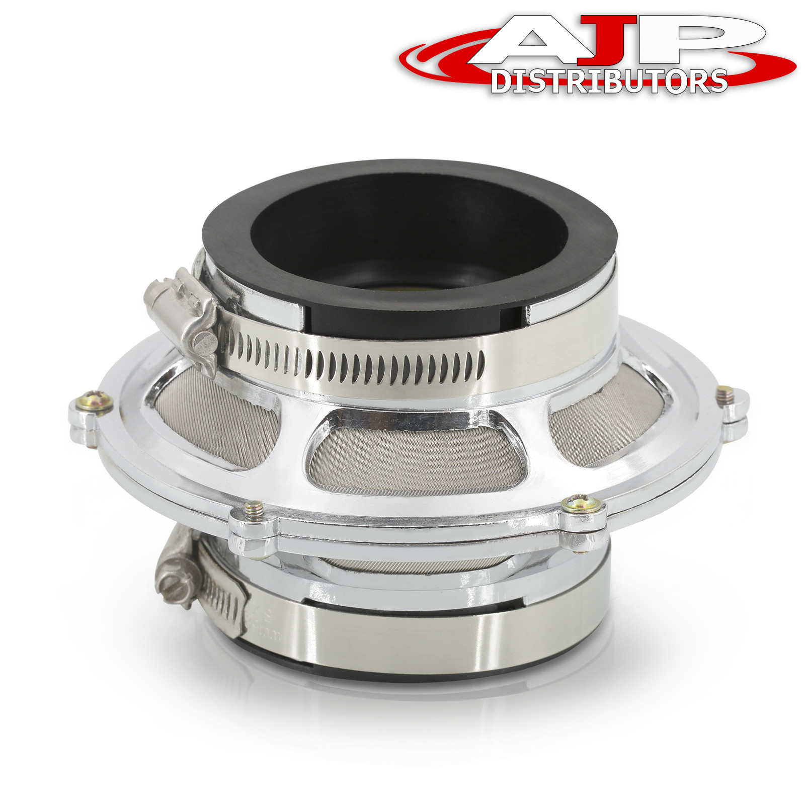 Gunmetal Short Ram Air Intake Filter 2.5/" Bypass Valve Cold Induction Euro Jdm