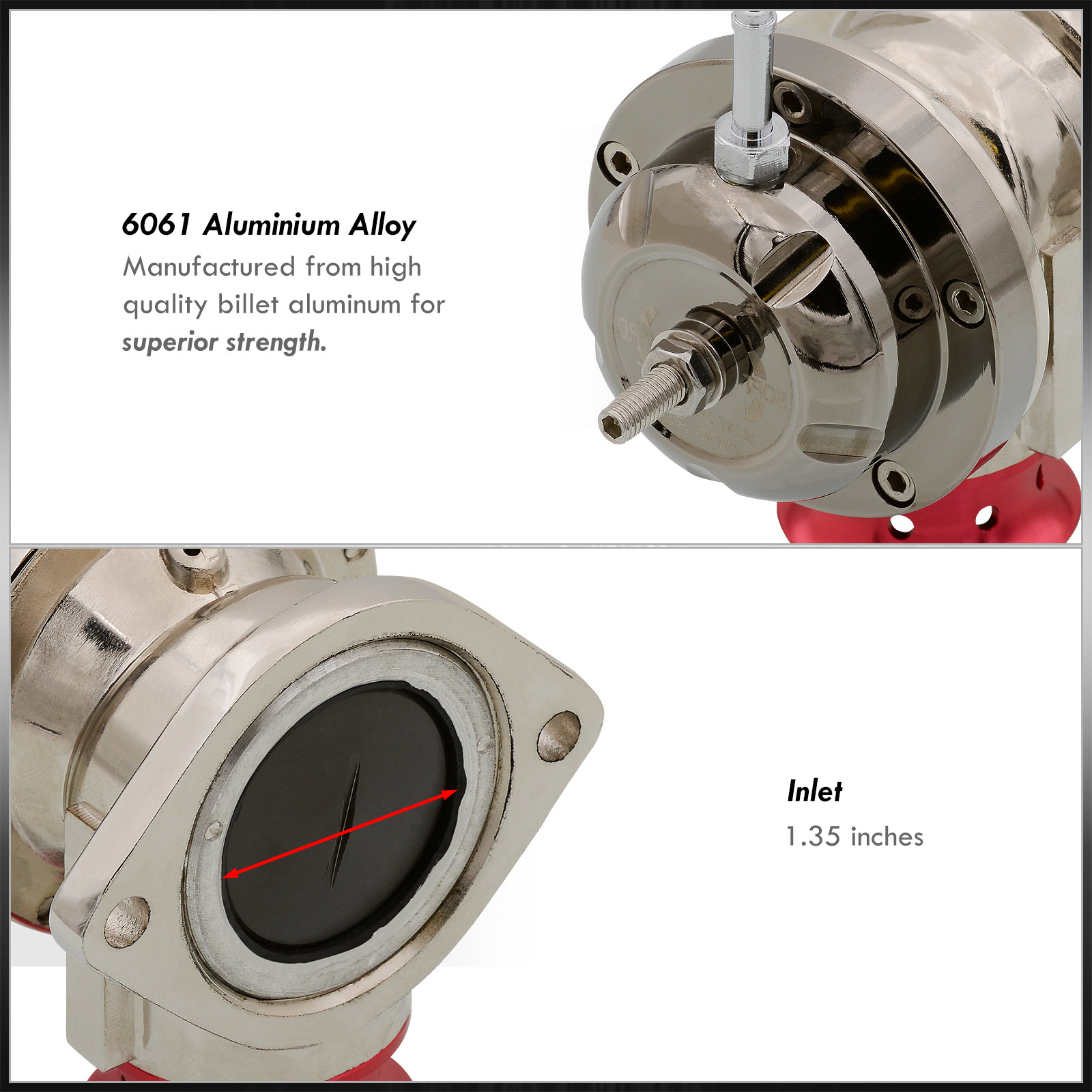 Red Aluminum Alloy Turbo Adjustable Wastegate Actuator /& Rod Universal