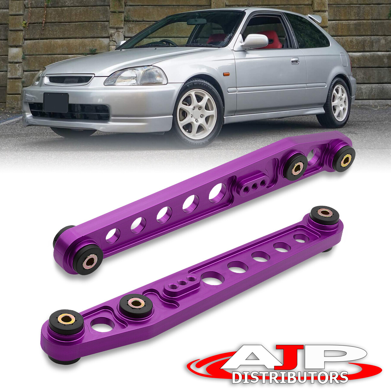 Purple JDM Aluminum Rear Lower Control Arms Kit LCA For 19962000 Honda Civic EK eBay