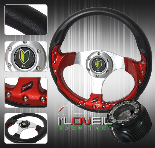 For 84-86 Corolla Ae86 6 Hole Bolt Pattern Steering Wheel Adapter Hub Black