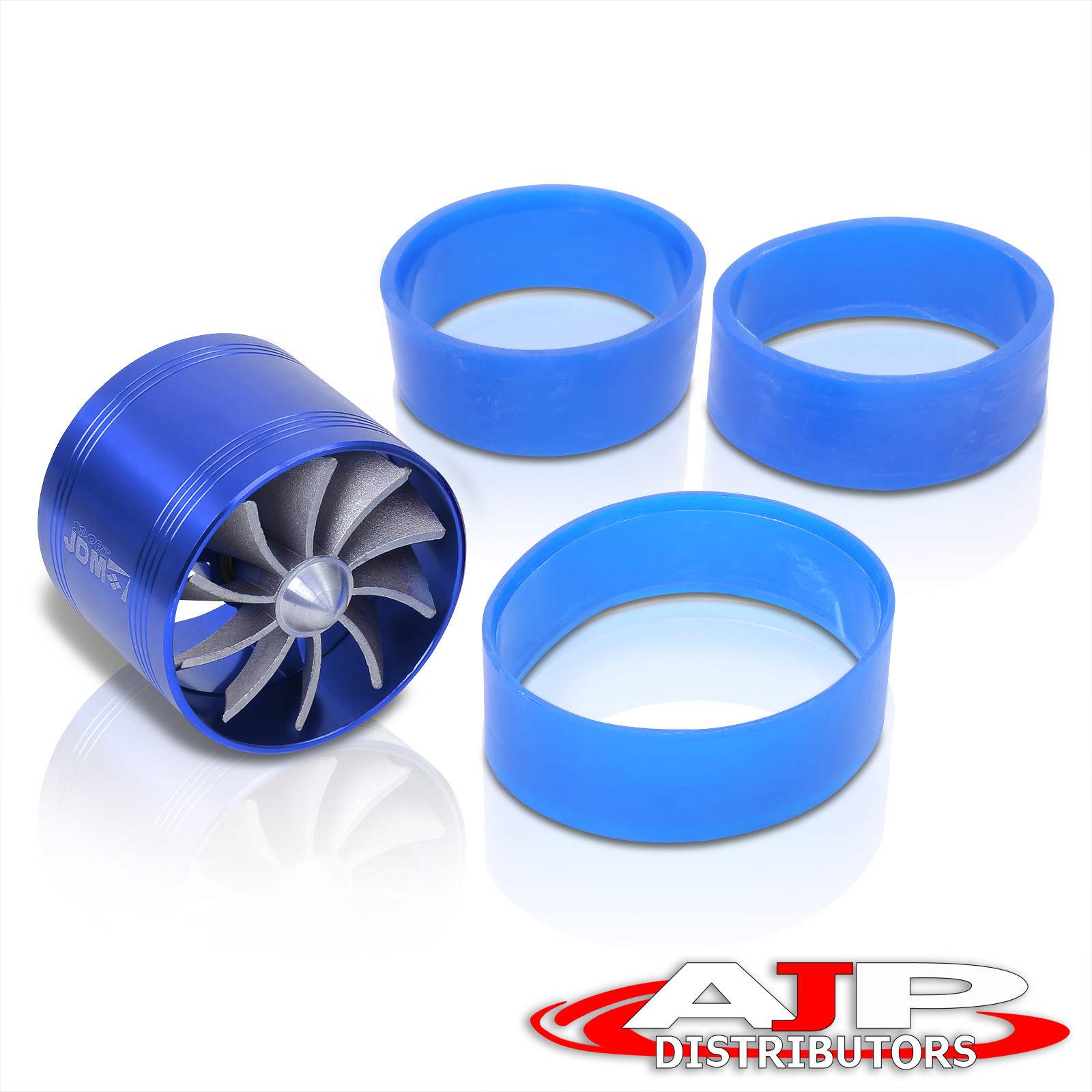 Blue Turbonator 3/" Ram Cold Air Intake Fuel Gas Saver Single Fan For Subaru