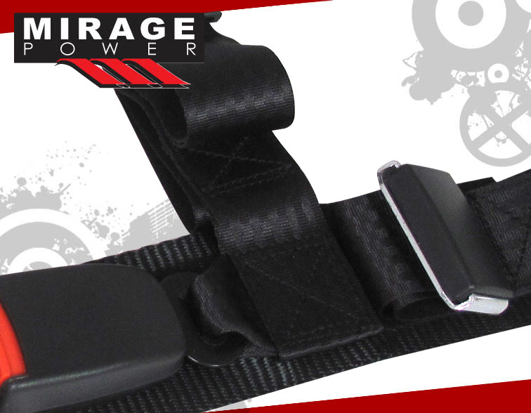 2" Pair 4 Point Shoulder Strap Quick Release Racing Seat Belt Buckle