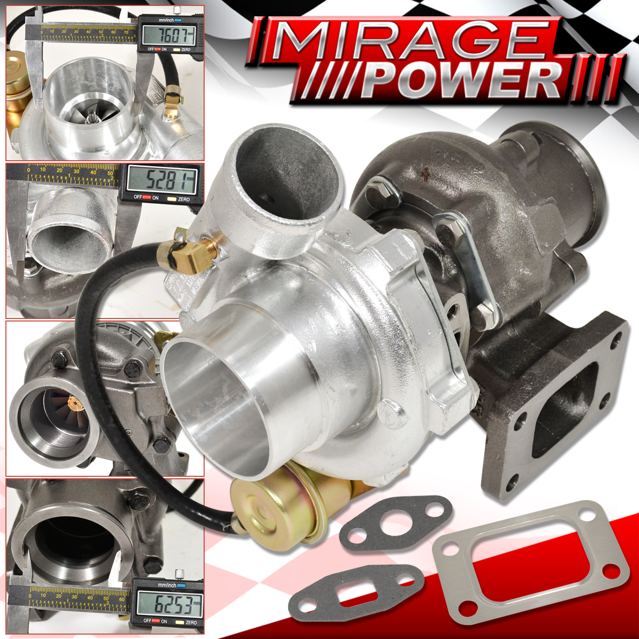 T04E T3/T4 .63 Turbo Compressor 300+Hp Internal Wastegate VBand Civic