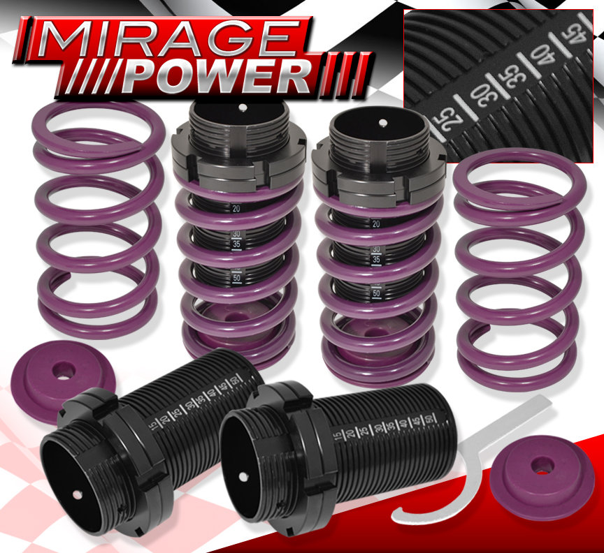 JDM Purple Adjustable Coil Lowering Coilover Spring Sleeve Kit For 95