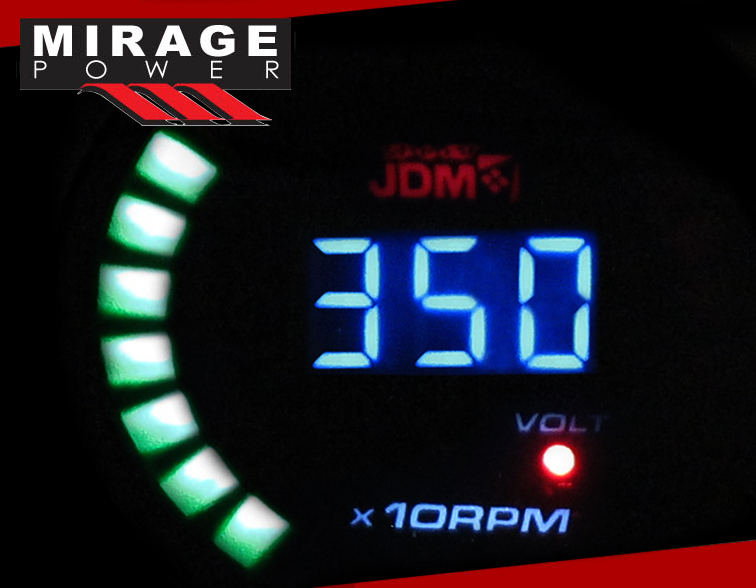 2 U0026quot 52mm Digital Blue Led Jdm Tachometer Rpm Meter Racing