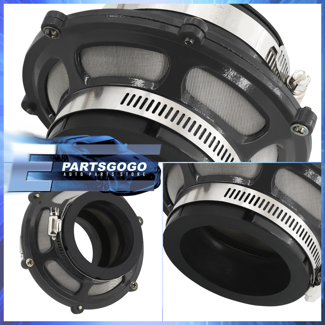 Universal 2.75/" 2 3//4 Inch 70Mm Turbo//Cold Air Intake Bypass Valve Filter Black