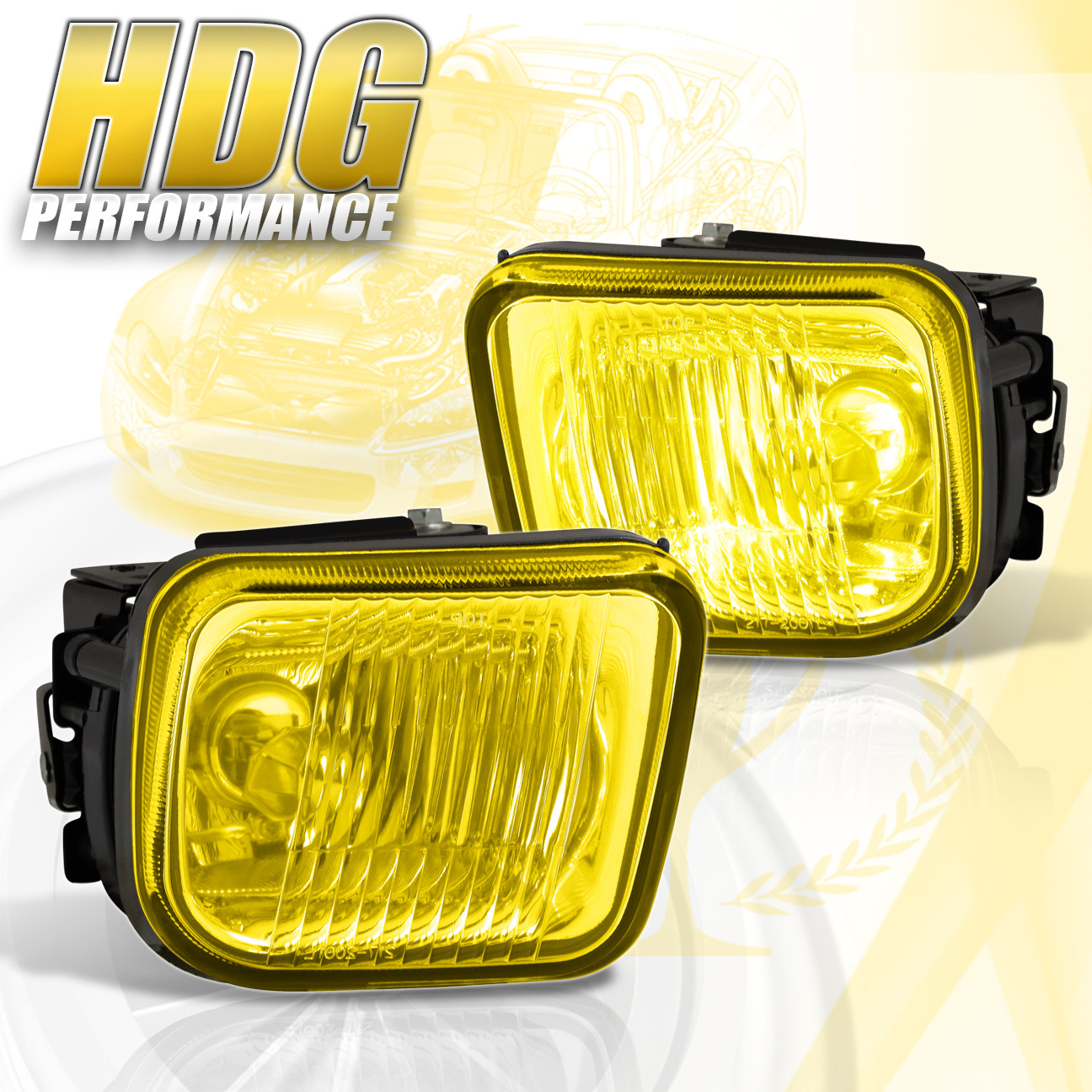 Lamp Switch 96 97 98 Civic EX DX LX EK Square Clear Bumper Driving Fog Lights