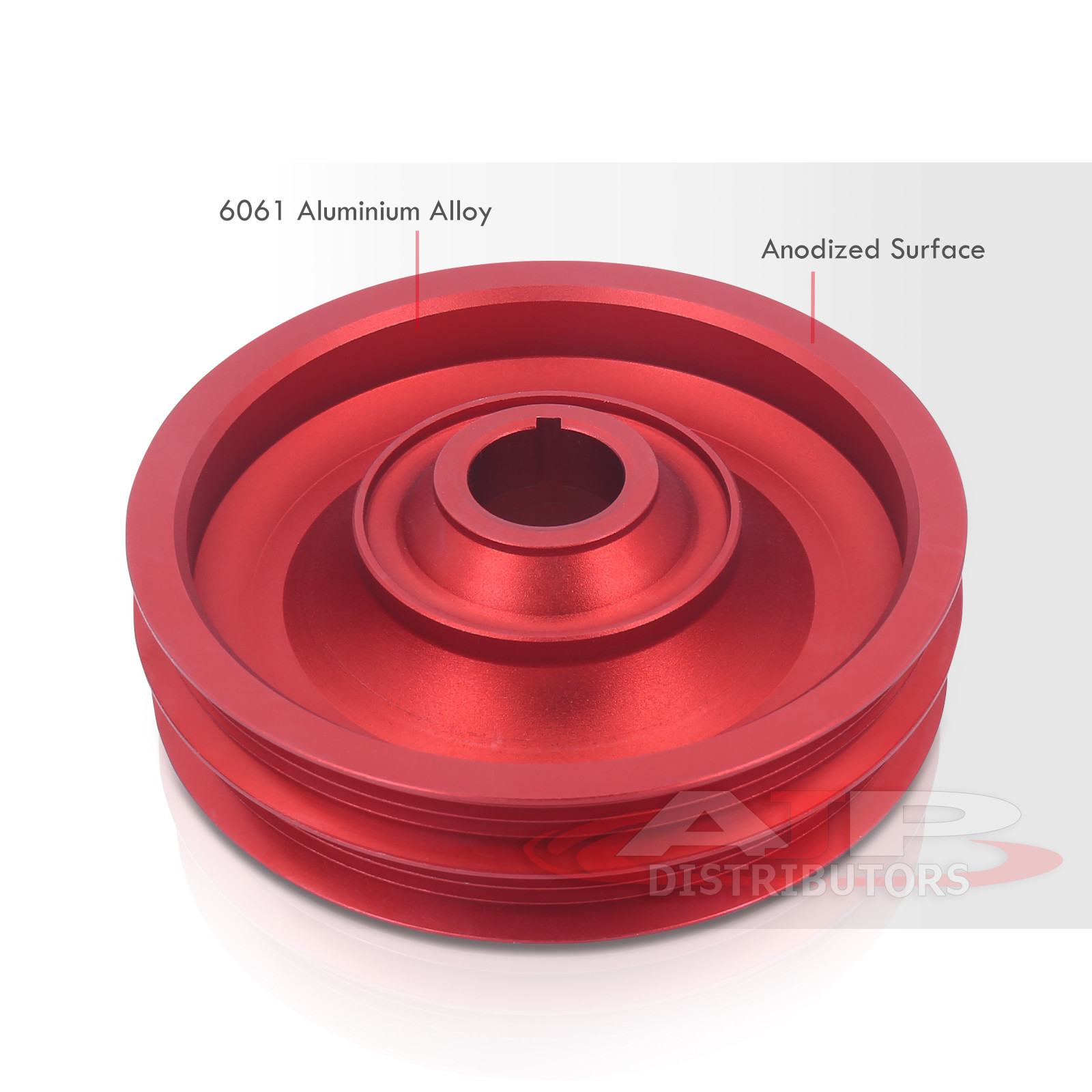 Crank Shaft Case Harmonic Balancer Pulley Wheel Red For Acura Honda B16