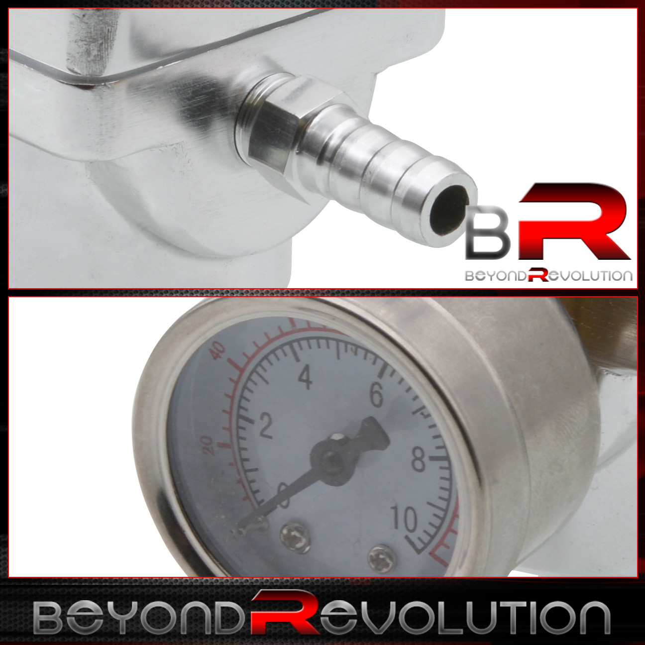 Universal Jdm Silver Adjustable Fuel Pressure Regulator Fpr With Psi