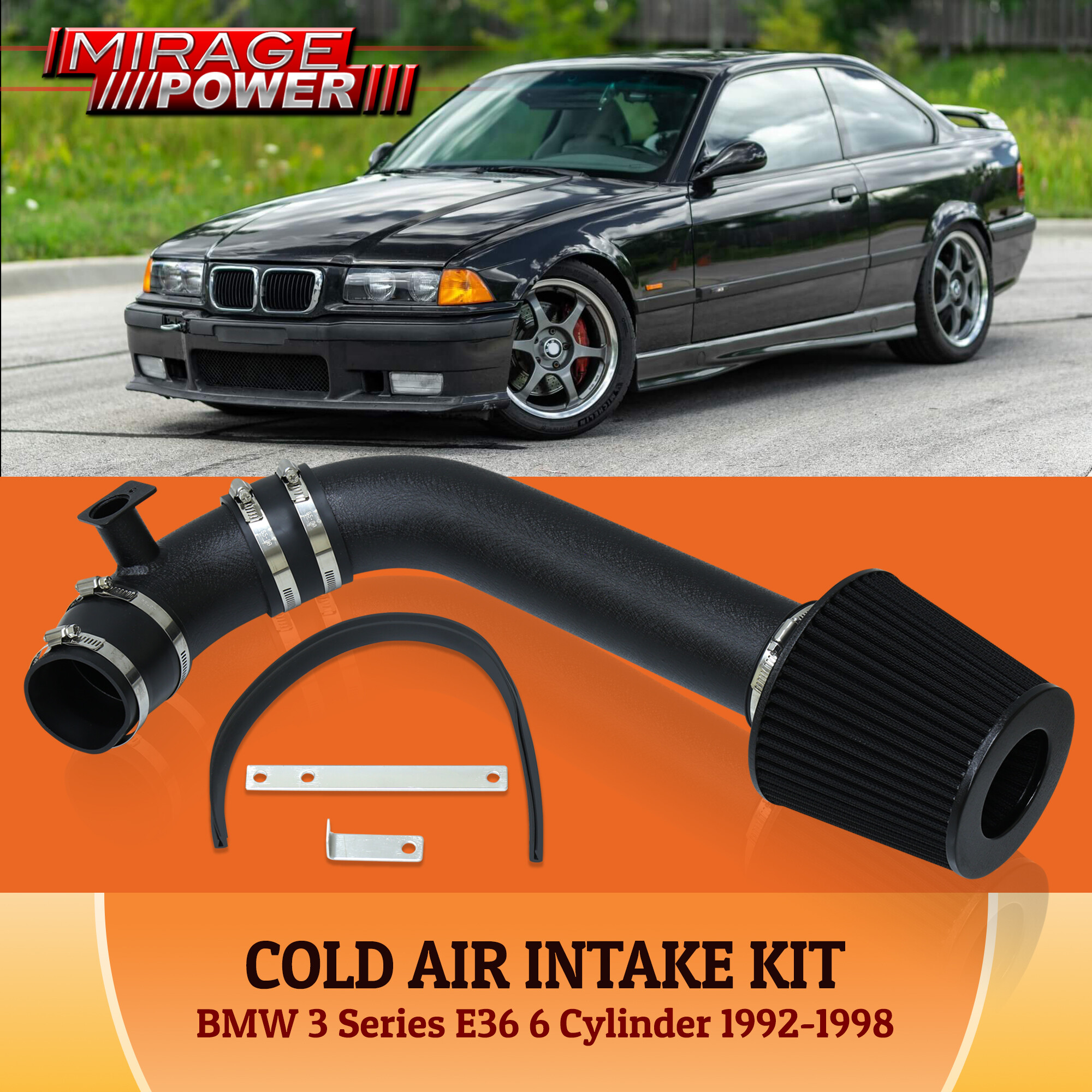 FILTER BMW 9298 E36 3SERIES 323/323i/323is RED COLD AIR INDUCTION